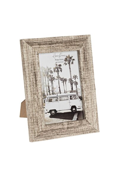OEM 3D Wooden Photo Frame Beige Brown 10x15cm