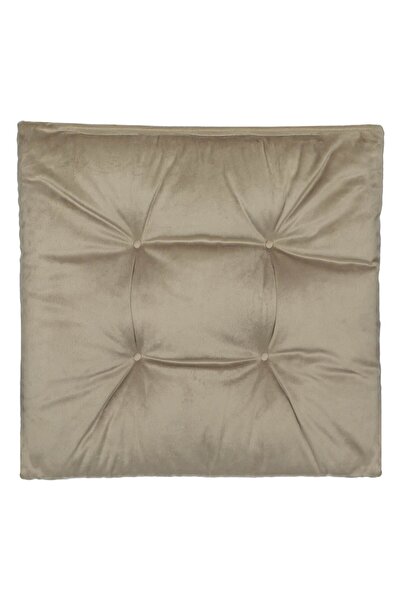 OEM Decorative Chair Cushion Beige Velvet 40x40cm
