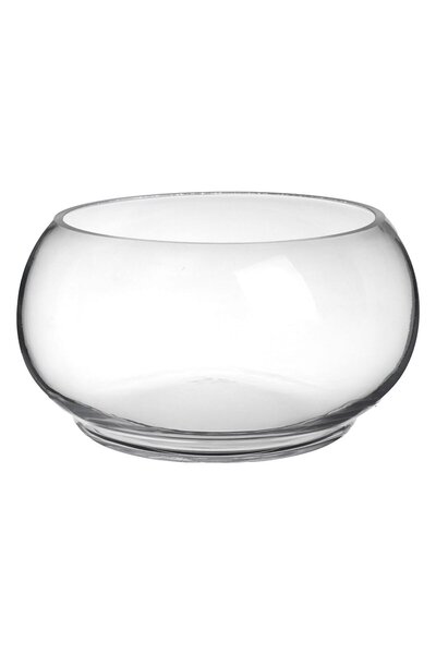 OEM Decorative Transparent Glass Vase Ø25.2x13.5cm