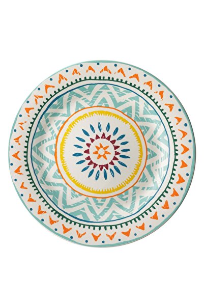 OEM Orange Patterned Porcelain Plate 19cm