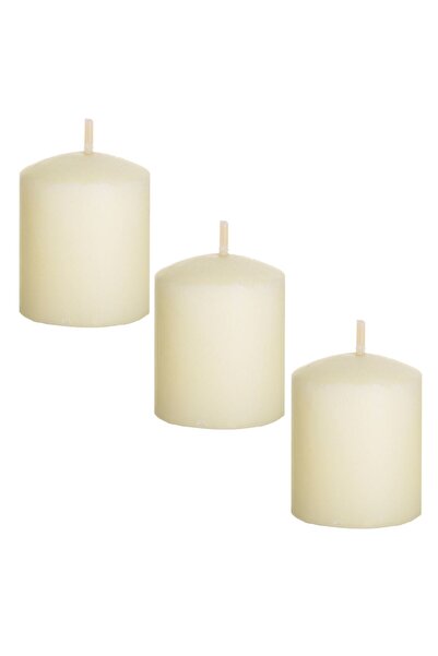 OEM Set of Ecru Votive Candles with Vanilla Scent Ø3.5x4.5cm - 3pcs