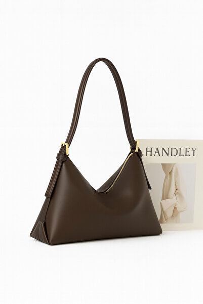 Handley Τσάντα ώμου από συνθετικό δέρμα πολυτελείας – Κομψό μοντέλο με χρυσή ...