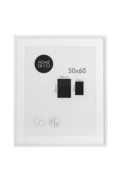 OEM Decorative Picture Mat Made of White Wood 54x64cm