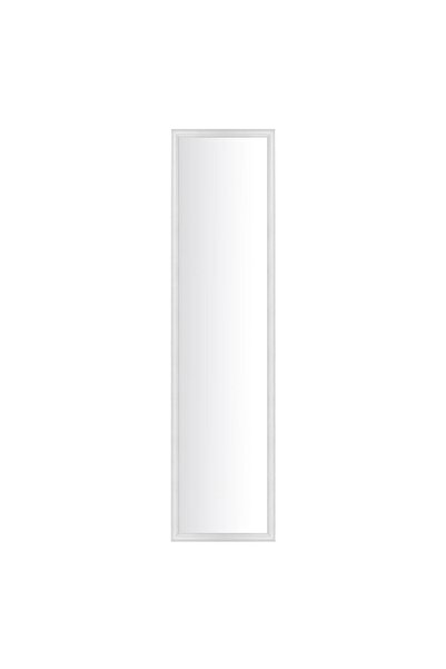 OEM White Wooden Wall Mirror 34x124cm