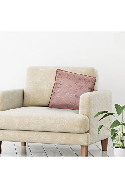 OEM Winter Decorative Pillow Pink Velvet with Gold Silver Foil 45x45cm