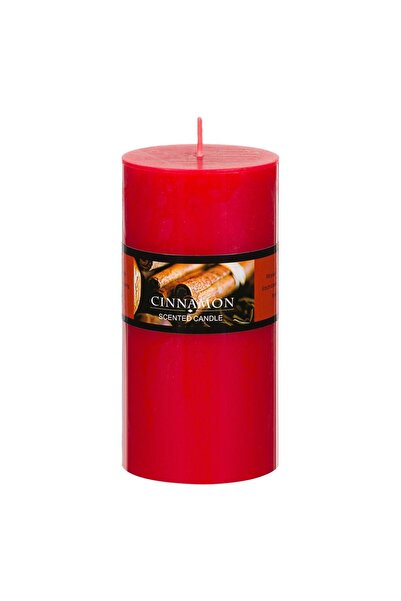OEM Red Scented Candle with Apple Cinnamon Aroma Ø6.8x14cm