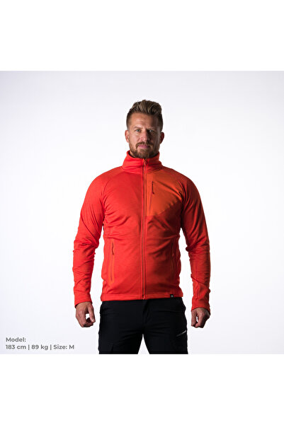 NORTHFINDER Men's Northpol orange melange fleece trekking jacket