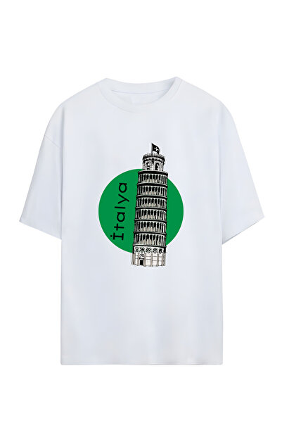 GraffTee Tricou unisex oversize din bumbac, Italia