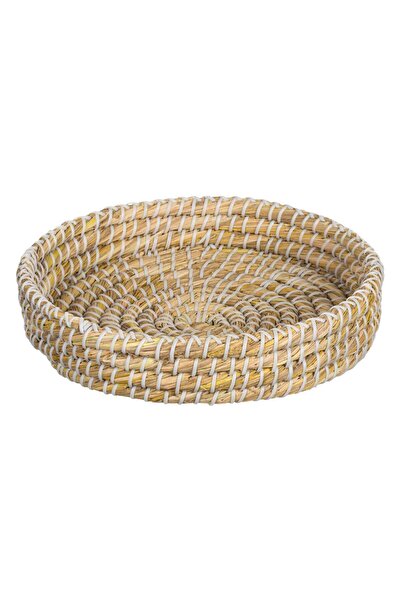 OEM Natural Round Straw Tray Ø27x6cm