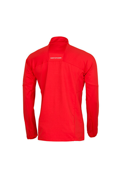 NORTHFINDER Men's technical ski sweater for active sports BARNEY redorange