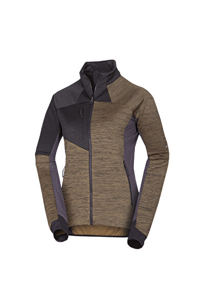 NORTHFINDER Women's fleece melange Jaclyn blackdarkgreen