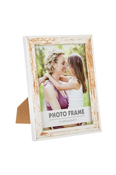 OEM Brushed White Wooden Photo Frame 15x20cm