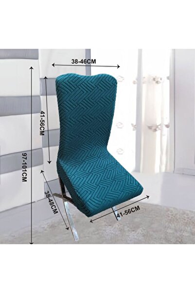 OEM Husa Decorativa Elastica Petrol cu Model Reliefat pentru Scaun