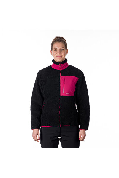 NORTHFINDER Women's loose-fitting polar fleece Wyoma cherryblack