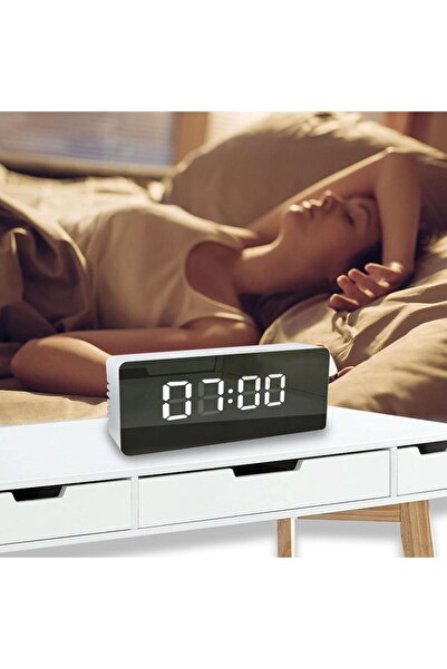 OEM Weather Station with Mirror Clock & LED 14.5x4x8cm