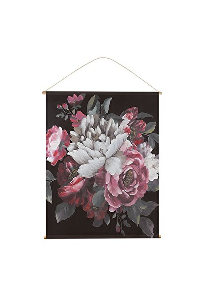 OEM Tablou Textil Model Floral cu Suporturi din Lemn 45x60cm