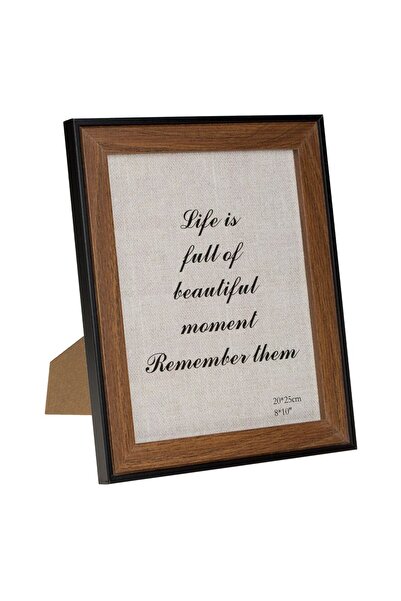 OEM Brown Wooden Photo Frame with Black Border 20x25cm
