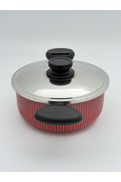 B&D طاجن خارجي بطباعة مخططة مقاس 32 سم/11.5 لتر مع غطاء من الستانلس ستيل