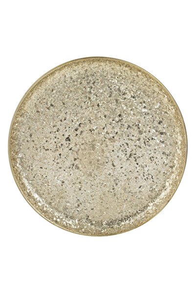 OEM Beige Decorative Metal Plate with Mosaic Pattern Ø30cm