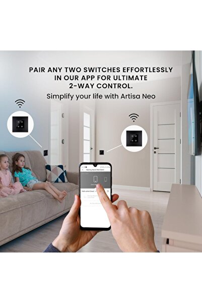 Generic مفتاح لمس ذكي | تحكم في الاتجاه، صوت وتطبيق، زجاج مقاوم للخدش، حماية من زيادة التيار