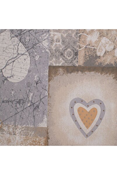 OEM Textile Tablecloth Beige Grey Hearts 180x140cm