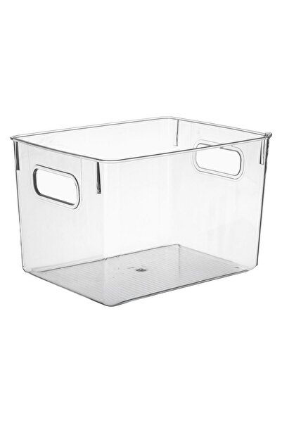 OEM Cutie Organizator din Plastic Transparent cu Manere 22.3x19.4x15.2cm