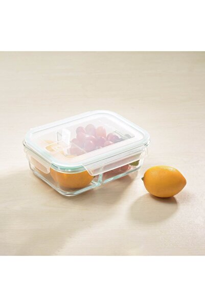 OEM Rectangular Glass Casserole with Compartments & Lid 1l