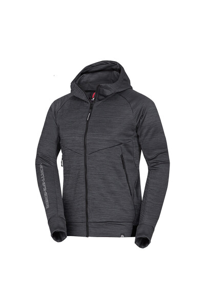 NORTHFINDER Men's trekking fleece sweatshirt Ken darkgreymelange