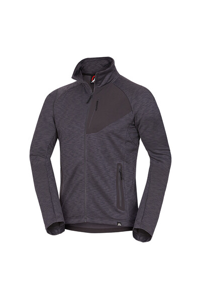 NORTHFINDER Men's Northpol grey melange fleece trekking jacket