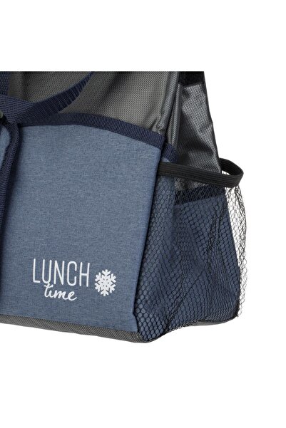 OEM Geanta Izoterma Blue Jean Antracit cu Fermoar 22x15x25cm - 8lt