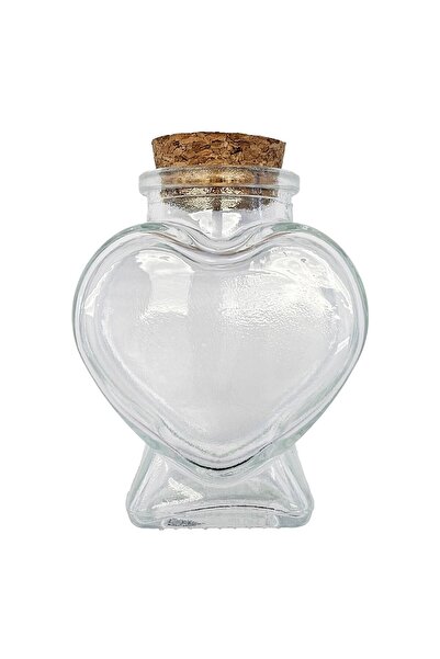 OEM Transparent Heart Shaped Bottle with Cork for Liquor 90ml