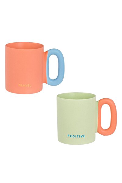 OEM Ceramic Mug in Pastel Colors with Message 360ml