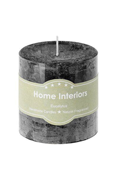 OEM Black Scented Candle with Eucalyptus Aroma Ø6.5x7cm