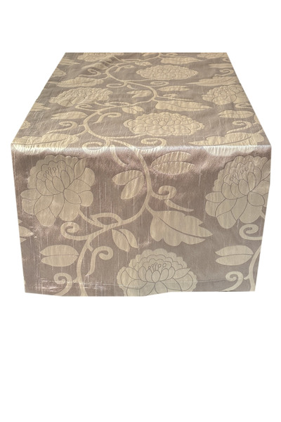 YASTIKMİNDER BY MELEK GÜVEN RUNNER MASA ÖRTÜ 140X45 cm TAFTA KUMAŞ VİZON OTOM...