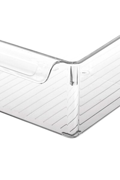 OEM Cutie Organizator din Plastic Transparent cu Maner pentru Frigider 20x32,5x10cm