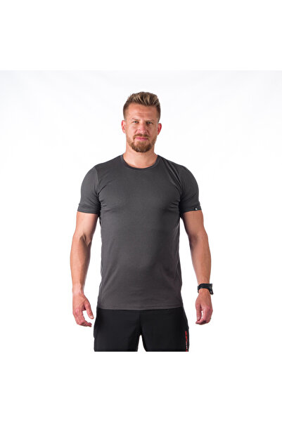NORTHFINDER Tricou din materiale reciclate pentru barbati Jones blackmelange