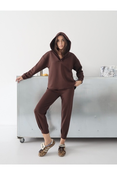 Paw Garage Γυναικείο σετ Nexa Scuba Fabric με κουκούλα Κάτω-Επάνω