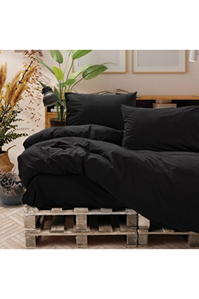 OEM Καθαρά μαύρα κλινοσκεπάσματα (βαμβακερό ποπλίν)