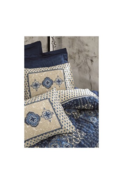 OEM Stasya Navy Blue Bed Linen 6 Pieces (100% Cotton)