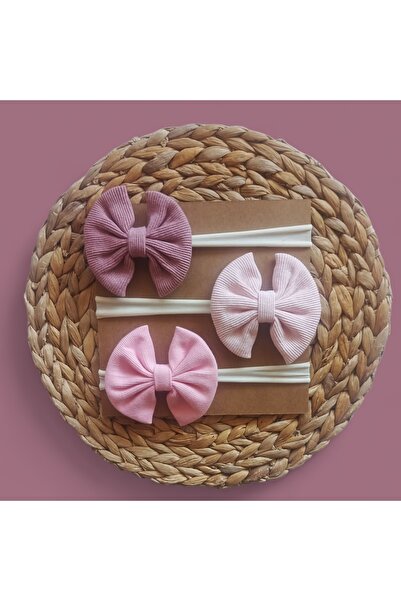 Panowill Design Baby Girl Big Bow Hair Band Set - Pink Tones