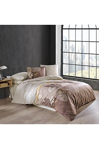 OEM Family Larina Bed Linen Brown with 2 Duvet Covers (100% Cotton)