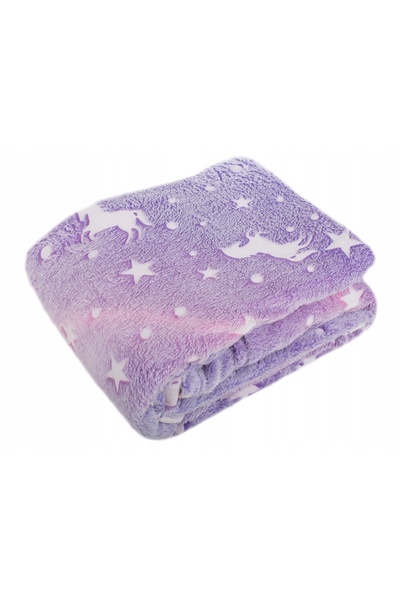 zola Patura pufoasa cu insertii fosforescente, moale si placuta, unicorni si ...