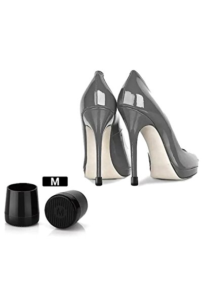 zola Set of 2 shoe heel covers, plastic, size M, black