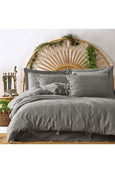 Talis Lucca Double Bed Linen Grey, 100% Cotton