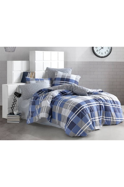 OEM Mark Blue Bed Linen (100% Cotton)