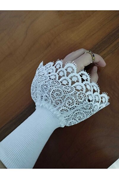 PL Beyaz uzun manşetli kolluk