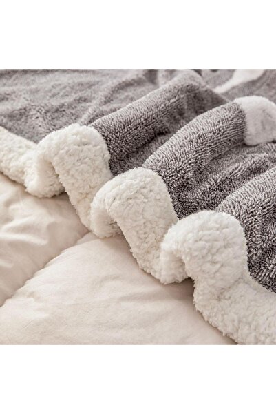 JOJO HOME 3D butterfly blanket, with fur, cocolino, 200x230cm, Dark Grey