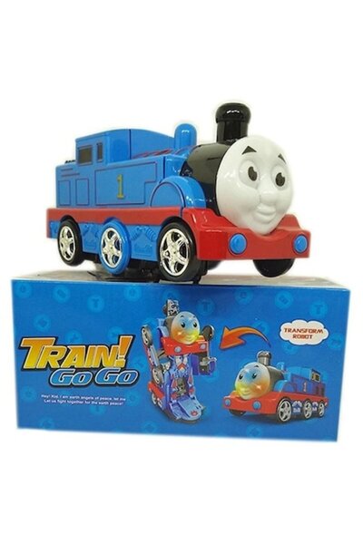 OEM Trenuleț GO GO, se transformă în robot, muzică și lumină, 20 cm, 3 ani