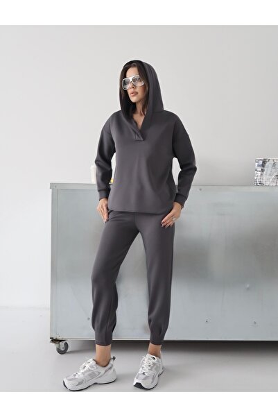 Paw Garage Women's Nexa Scuba Fabric Hooded Top and Bottom Set