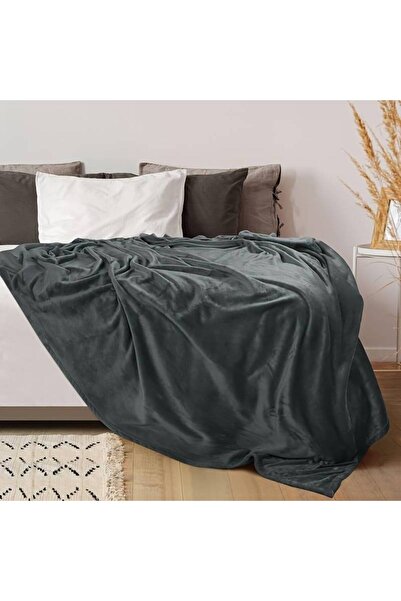 zola Thick and fluffy blanket, size 160 x 200 cm, polyester, grey